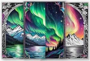 Northern lights with pennywise tattoo idea