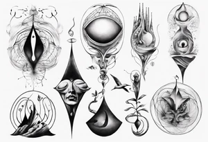 Spiritual sfinx tattoo idea
