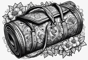 Long live zo 
    someone chasing money bag tattoo idea