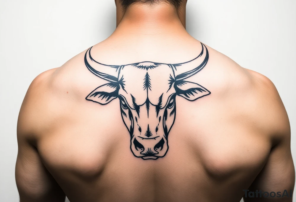 Wall Street bull with stock market tattoo idea