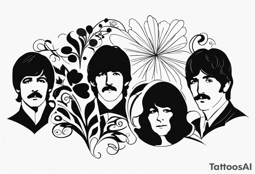 The Beatles band song let it be for my nana violet who passed away tattoo idea