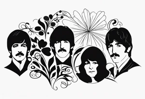 The Beatles band song let it be for my nana violet who passed away tattoo idea