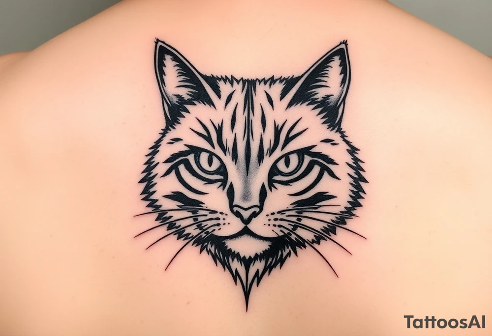 black cat tattoo idea