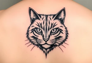 black cat tattoo idea