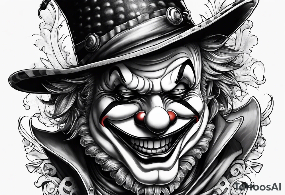 buggie the clown from one piece tattoo idea