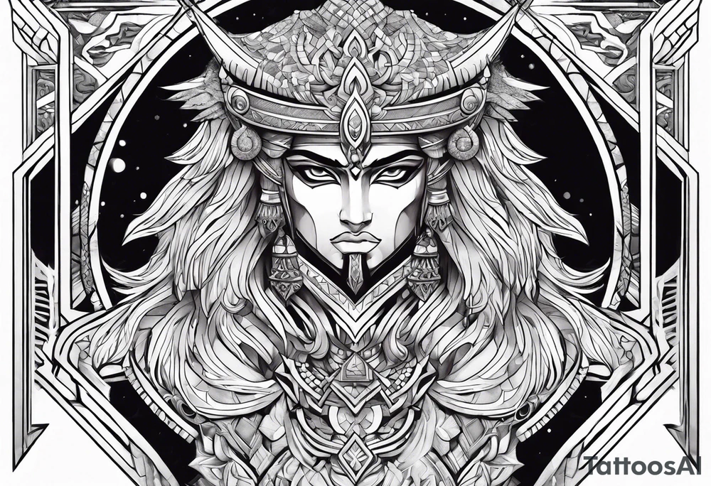 Warrior Karna tattoo idea