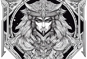 Warrior Karna tattoo idea