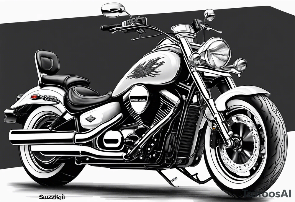 motorcycle suzuki intruder 125cc tattoo idea
