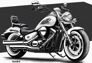 motorcycle suzuki intruder 125cc tattoo idea