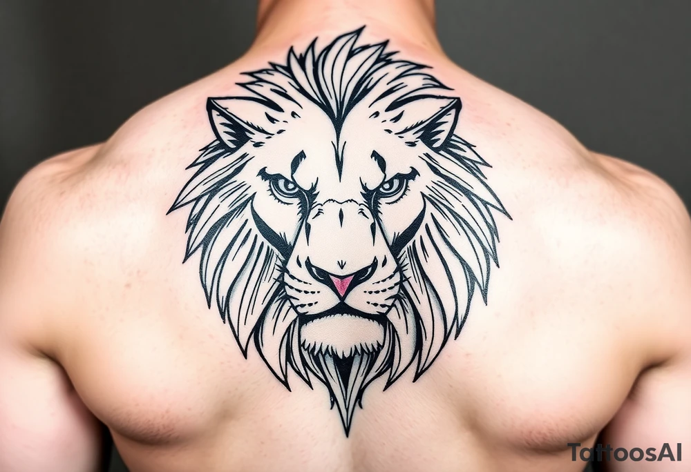 Powerful lion tattoo tattoo idea