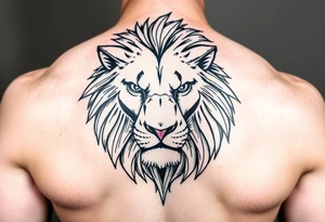 Powerful lion tattoo tattoo idea