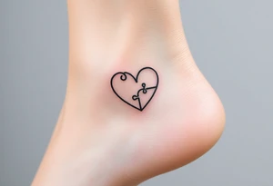 autism heart puzzle shape symbol tattoo idea