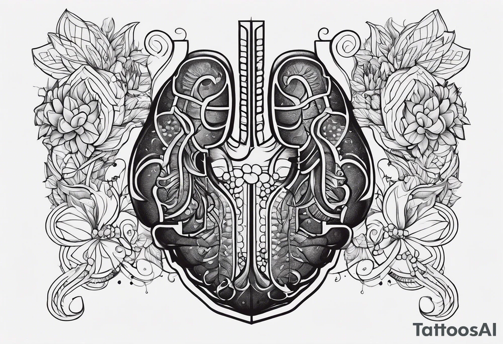 Kidney  body part organ tattoo idea