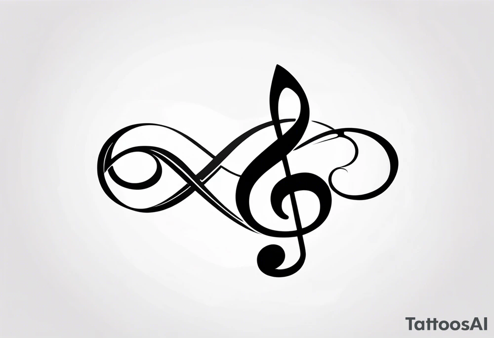 Music love infinity tattoo idea