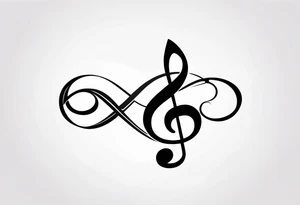 Music love infinity tattoo idea