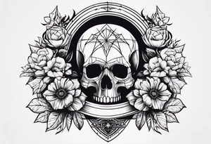 memento mori. Dont want it over crowded. Simple design tattoo idea