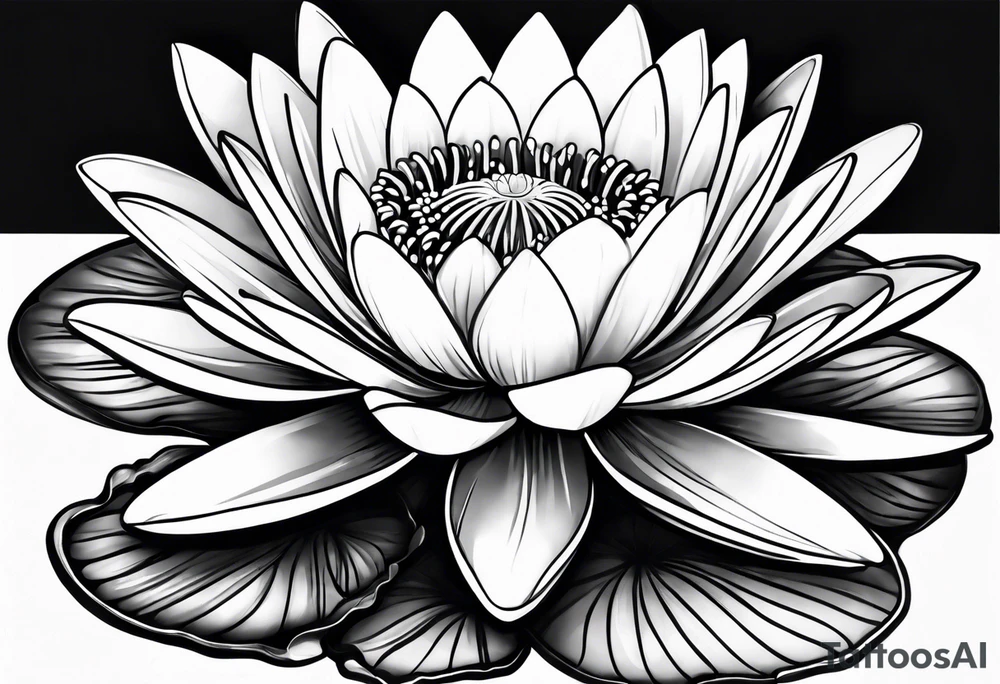 Water lily bouquet tattoo idea