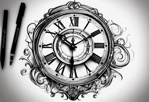 dali melted clock tattoo idea
