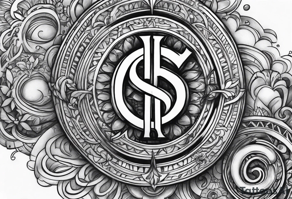 Dollar signs tattoo idea