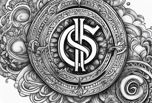 Dollar signs tattoo idea