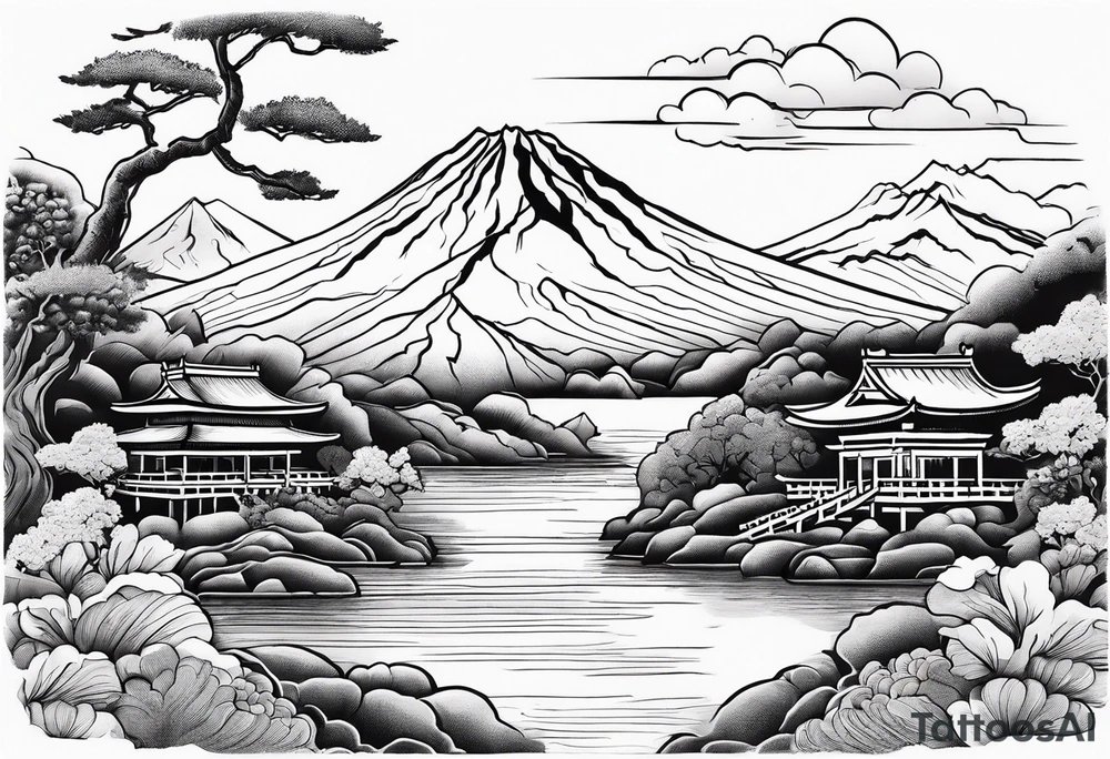 Argentina iconic landscape collage tattoo idea