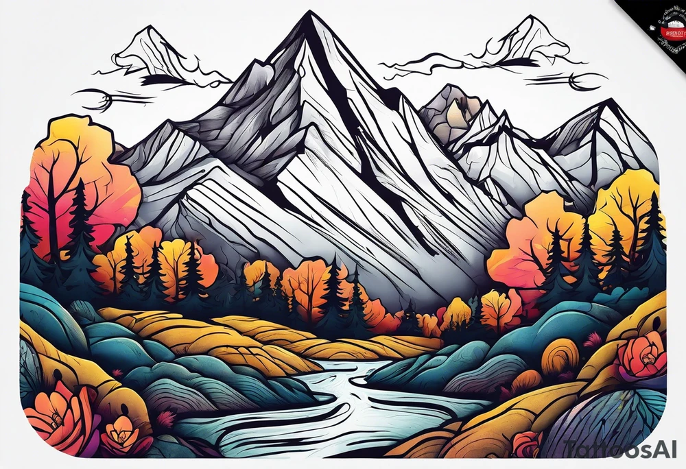 mountains tattoo idea