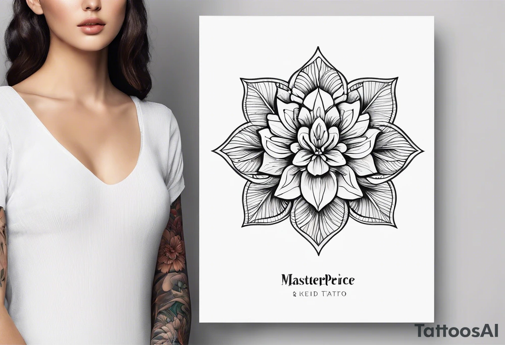 Minimalist flower tattoo idea