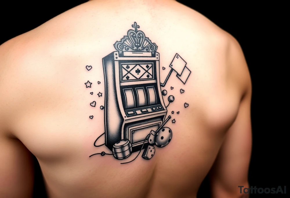 Slot machine and poker tattoo idea