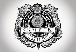 Officer with a big penis tattoo idea