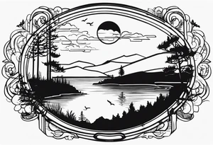 J’aimerai un tatouage de paysage du perche tattoo idea