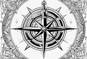 Nautical compass tattoo idea