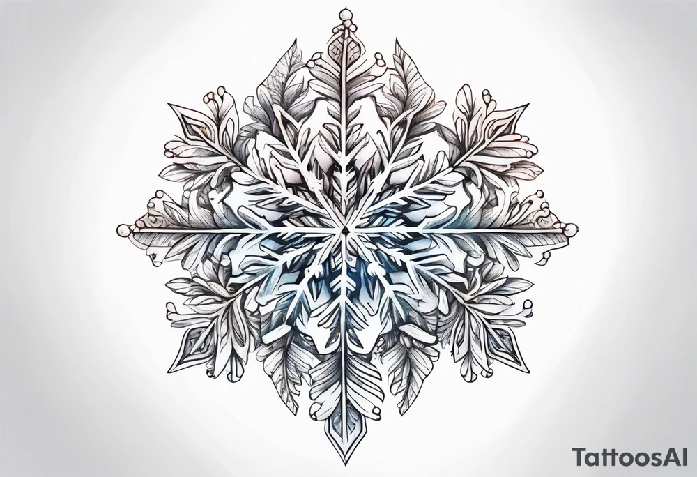snowflakes tattoo idea