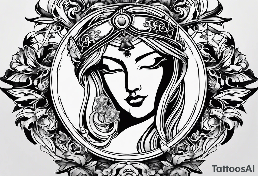 justice mark tattoo idea