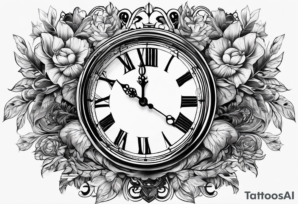 Flow of time and ageing tattoo idea