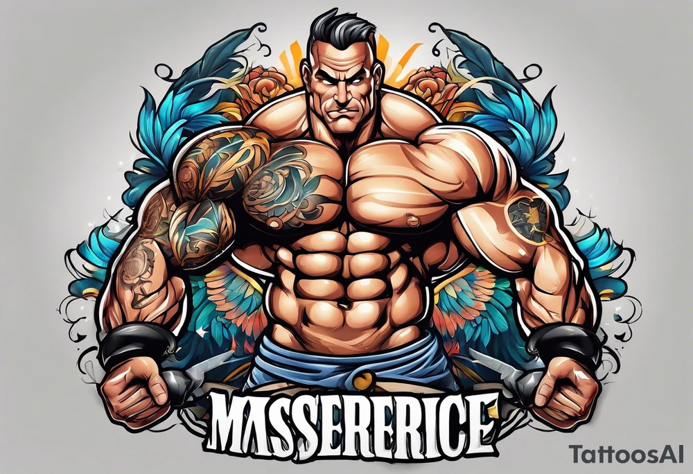 Old bodybuilder tattoo idea