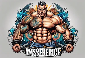 Old bodybuilder tattoo idea
