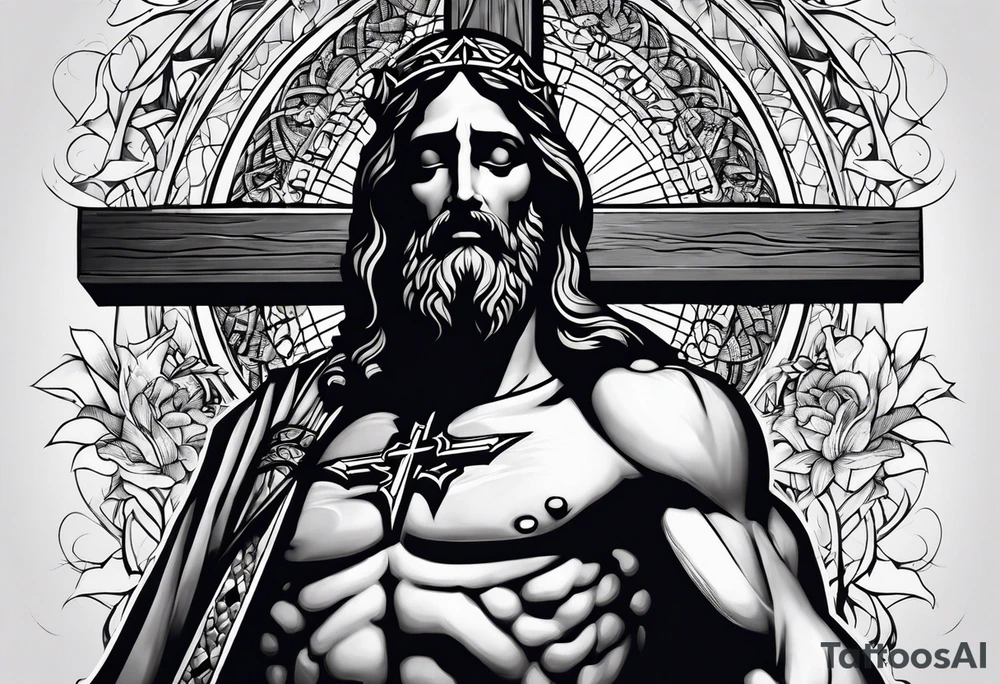 Jesus on the cross tattoo idea