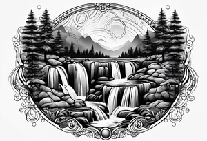 water fall tattoo idea