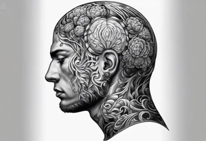 Atlas carrying a brain tattoo idea