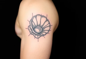 Oyster shell tattoo idea