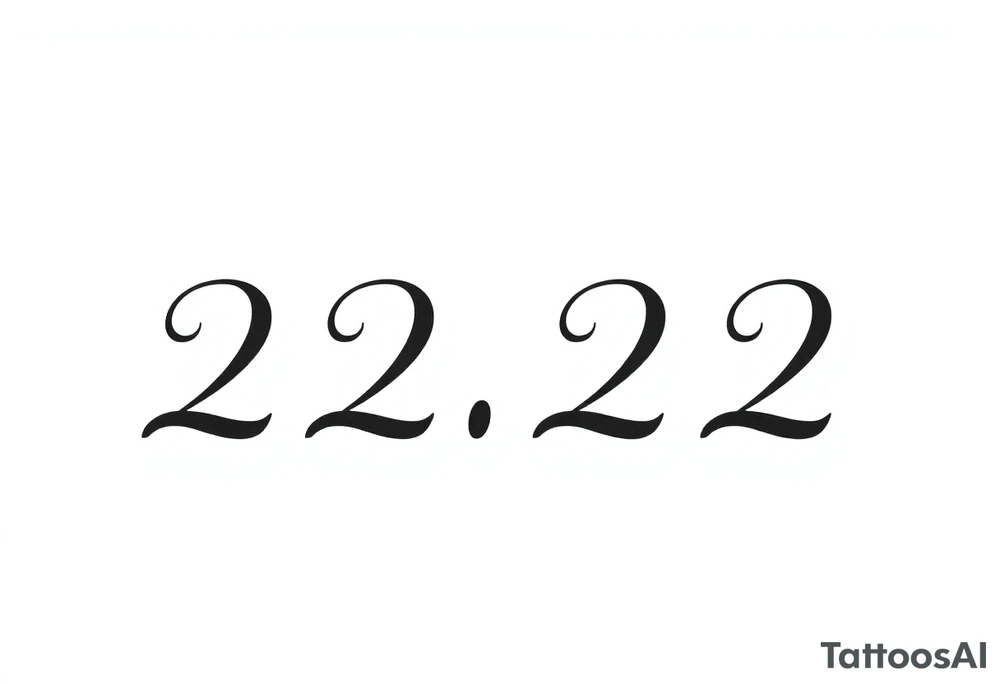 a tatto that says 224  in cyber font no decorations minimalist tattoo idea