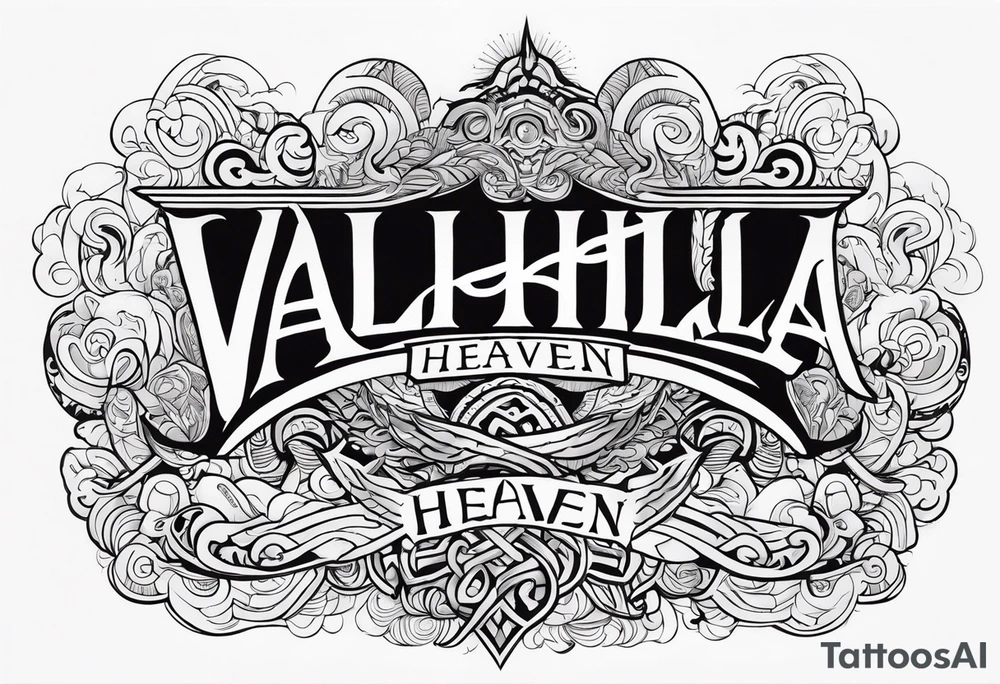 Valhalla heaven gods tattoo idea