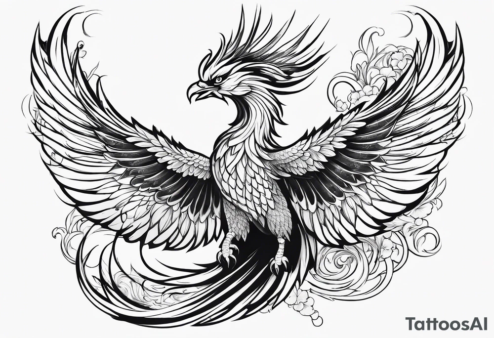 traditional Japanese phoenix no background tattoo idea traditional Japanese phoenix no background tattoo idea