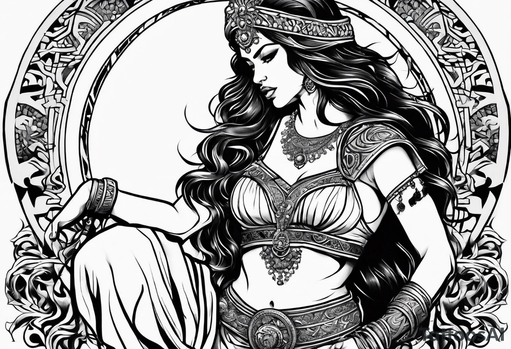 samson and delilah tattoo idea