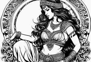 samson and delilah tattoo idea