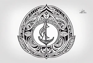 Polynesian hook tattoo tattoo idea