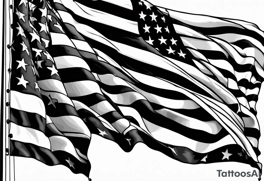 independence, freedom, courage, american, loyal, flag tattoo idea