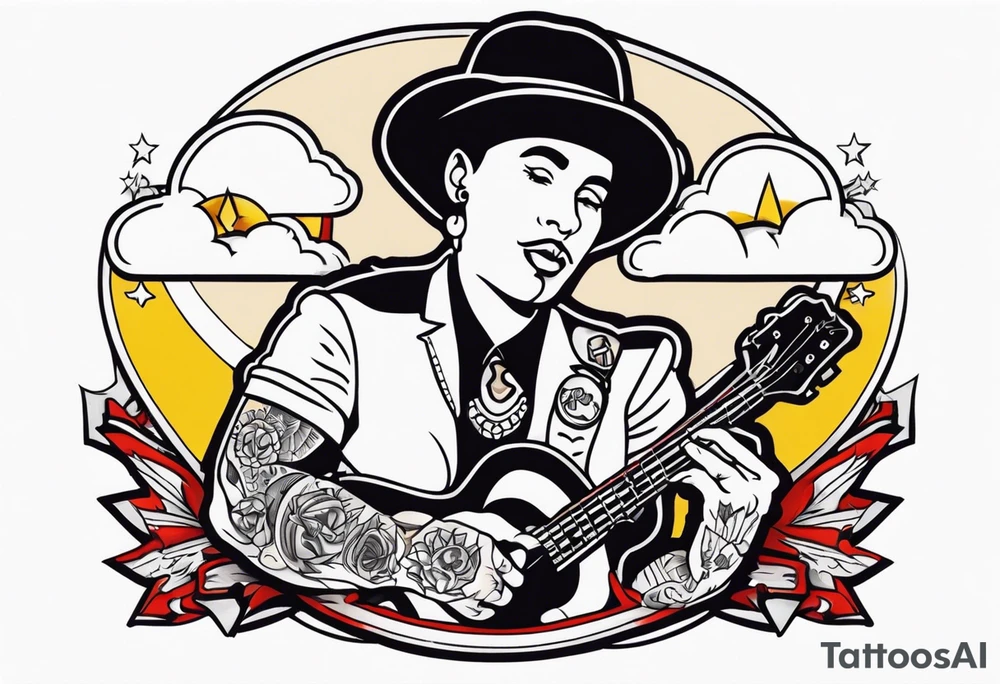 Rock a billy tattoo idea