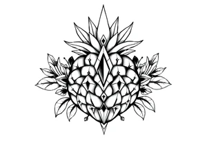 Majestic, crown pineapple vagina anus diamonds tattoo idea