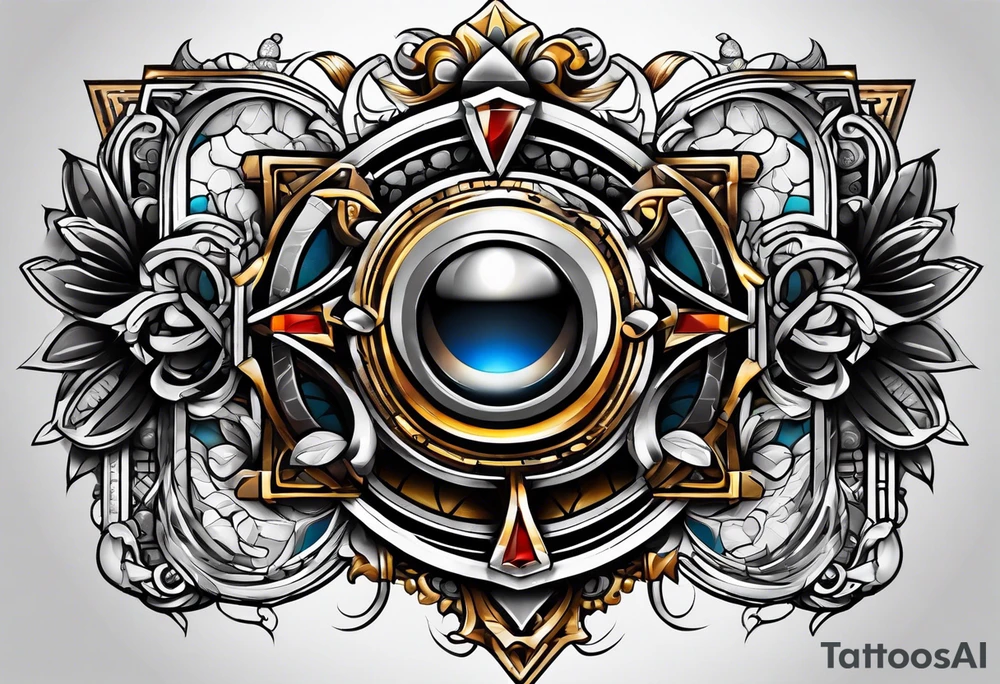 free masonry symbol , rectangle tattoo idea